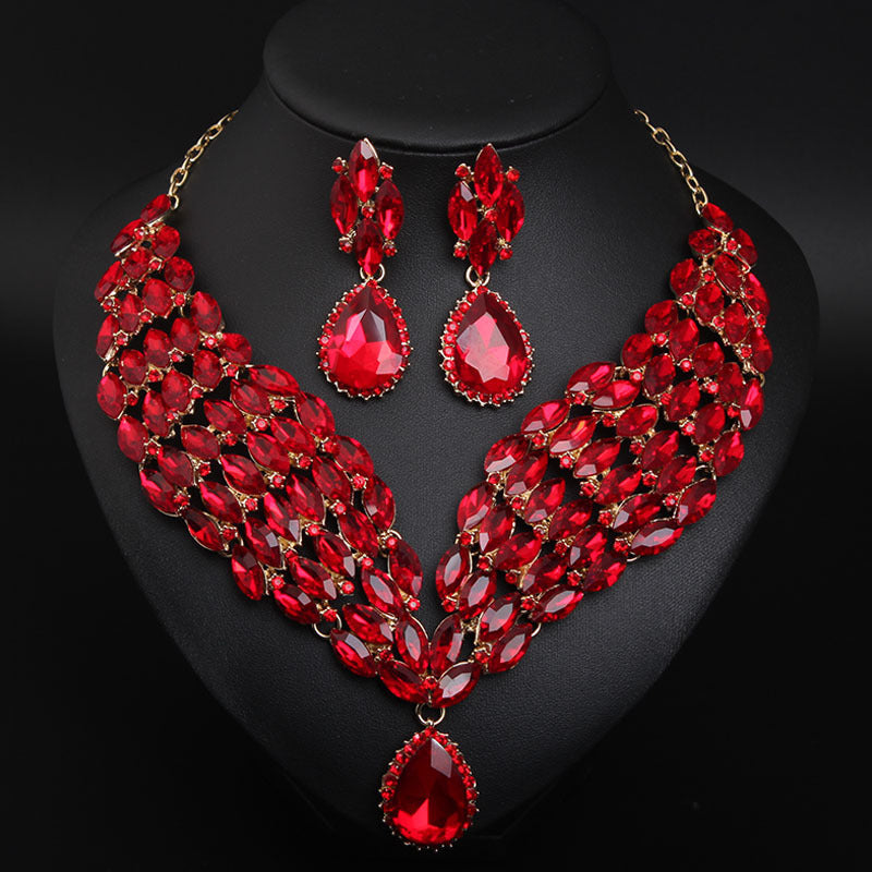 Crystal African Necklace Earring Set - XNOIR