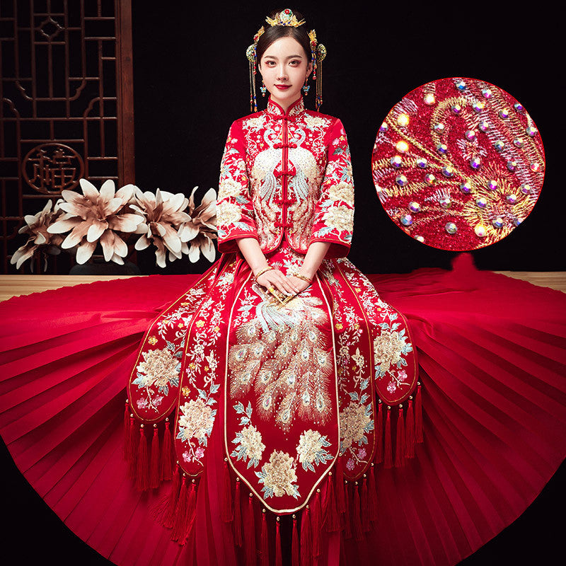 Women's Suits Embroidered Kimono Chinese Wedding Couples - XNOIR