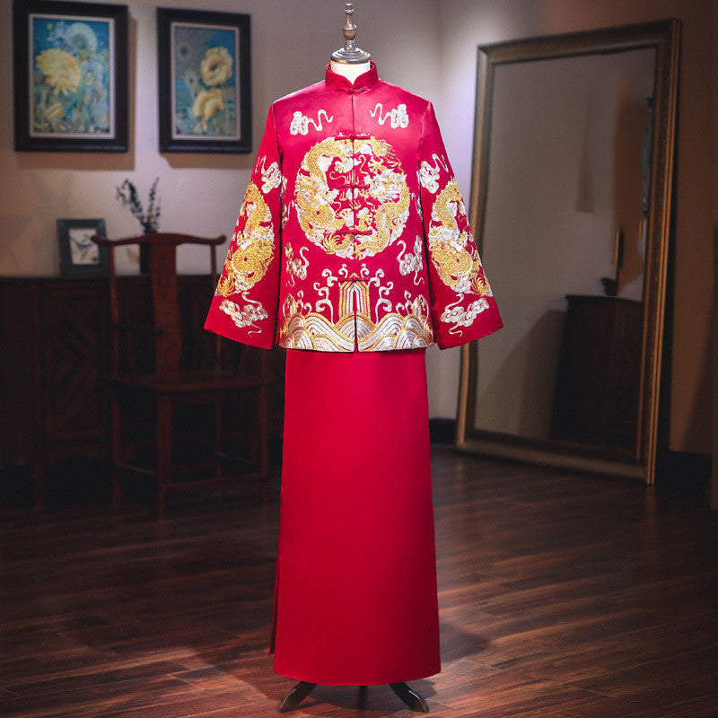 Women's Suits Embroidered Kimono Chinese Wedding Couples - XNOIR