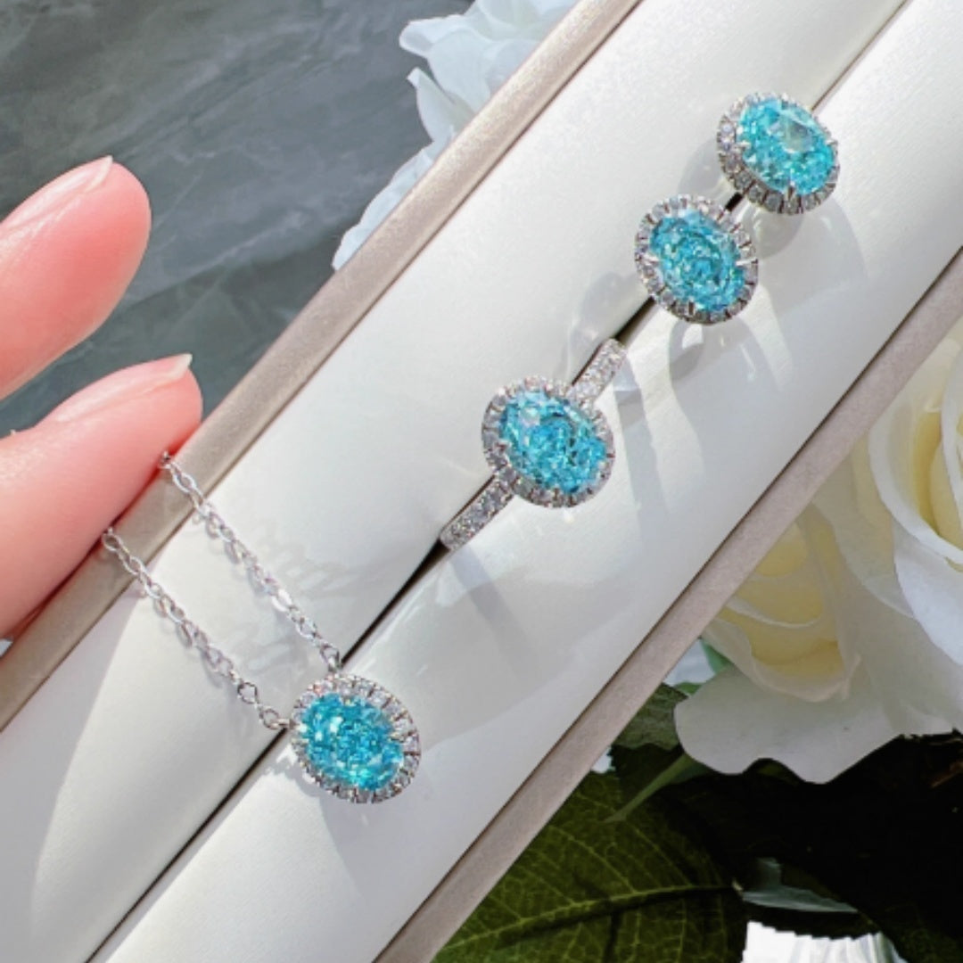 Fresh Navy Blue Treasure Ring, Light Luxury And Niche - XNOIR