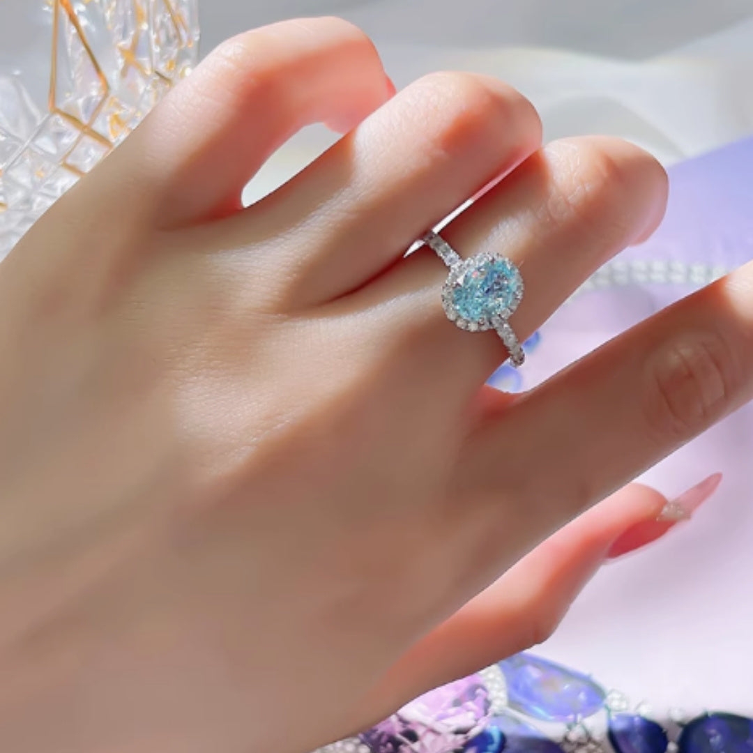 Fresh Navy Blue Treasure Ring, Light Luxury And Niche - XNOIR
