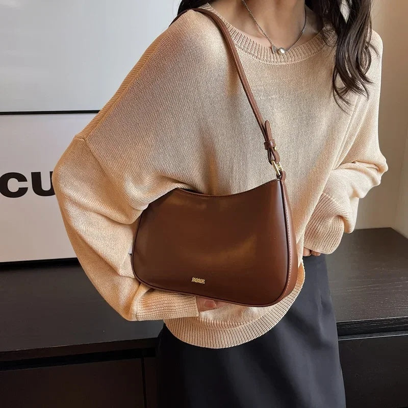 Red Underarm Shoulder Leather Crossbody Bag Luxury Designer Handbag - XNOIR