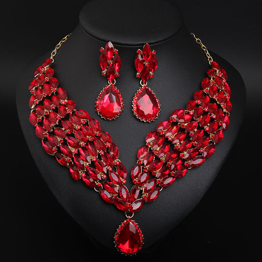 Crystal African Necklace Earring Set - XNOIR