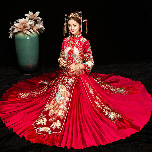 Women's Suits Embroidered Kimono Chinese Wedding Couples - XNOIR