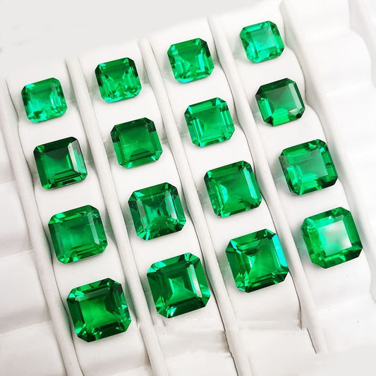 Synthetic Emerald Small Octagonal Bare Stone - XNOIR